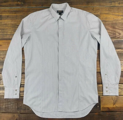 DIESEL черное золото мужской в полоску длинным рукавом рубашка на пуговицах размер XL тонкий - Изображение 1 из 4