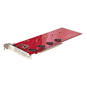 Startech QUAD-M2-PCIE-CARD-B QUAD M.2 PCIE ADAPTER CARD MKEY AHCI NVME M2 SSD PC - Picture 1 of 4