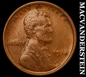 1918 Lincoln Wheat Cent - Scarce  Extra Fine  Better Date  No Reserve  #F4916 - Picture 1 of 2