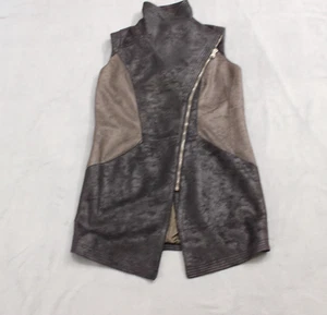 Giacca Anthropologie Raison Detre donna tg S nera pelle vegan full zip - Foto 1 di 14