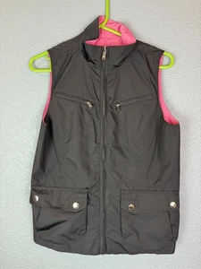 Ralph Lauren gilet reversibile donna piccolo full zip tasche utility strato esterno - Foto 1 di 8