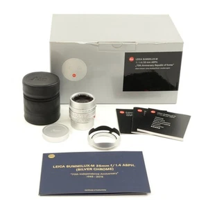 LEICA 35MM F1.4 SUMMILUX-M ASPH FLE SILVER 70TH ANN REP OF KOREA BOX 11693 3982 - Picture 1 of 21