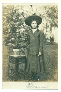 RPPC Woman named Florence, woman suffrage circa 1909-10 VTG Postcard TM2. - Picture 1 of 2
