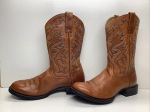 BOTAS VAQUERAS HOMBRE ARIAT COBALTO MARRÓN PUNTERA REDONDA TALLA 9 D - Imagen 1 de 10