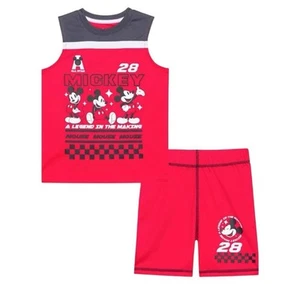 New Mickey Mouse Little Boys Graphic Tank and Shorts Active Set Size 7 Red - Picture 1 of 1