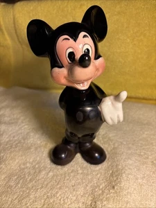 Estatuilla de cerámica vintage de Mickey Mouse de 6" Walt Disney Productions Japón FR/SHP - Imagen 1 de 11