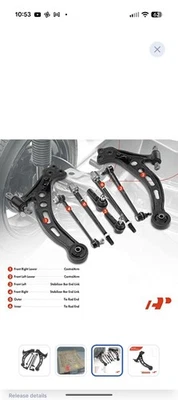 8Pcs Front Lower Control Sway Inner Outer Tie Rod Toyota Camry 97-01 Lexus 97-01 - Image 1 of 3