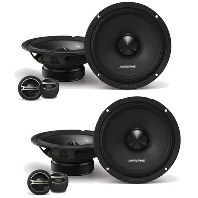 2 pares de altavoces para automóvil Alpine DM-65C-G 6,5" 2 vías 4 ohmios componentes Foto 1 de 3