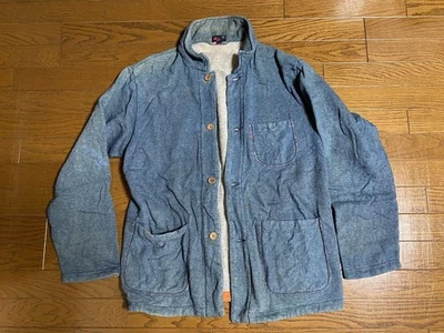 Indigo Dyed Jacket 45RPM Vintage Cotton Used 5 Foto 1 de 4