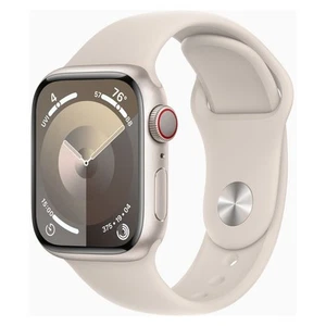 Apple Watch Series 9 45mm GPS + 4G Gwiazda polarna Aluminiowa obudowa z paskiem sportowym  - Zdjęcie 1 z 2
