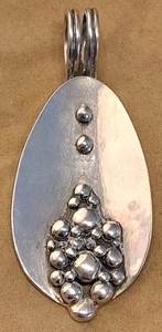 BOLAS Aplicadas MODERNISTAS De Colección Diseño Abstracto Plata Esterlina COLGANTE Patricia - Imagen 1 de 9