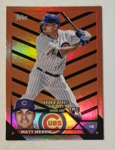 MATT MERVIS RC 2023 Topps Update Series - Orange & Black Foil #US236 Cubs - Picture 1 of 3