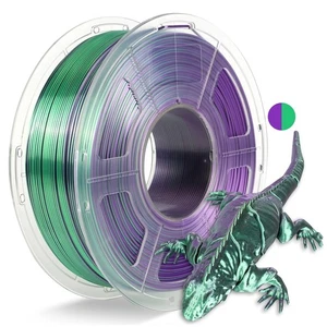 JAYO Dual-Color Green & Purple SILK PLA+ 1.1kg 1.75mm 3D Printer Filament Shiny - Picture 1 of 10