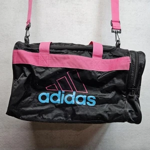 Borsa da palestra ADIDAS nera rosa tracolla retrò - Foto 1 di 7