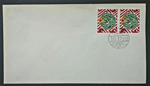Ryukyu Islands 1963 FDC SC # 117 (pair) - Dragons New Year Stamp [Uncacheted] - Picture 1 of 2