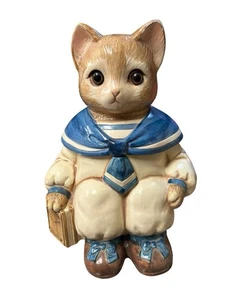 Mervyns Matrose Katze Keksdose Wilbur Milton Dose Made In Japan Glasaugen - Bild 1 von 7