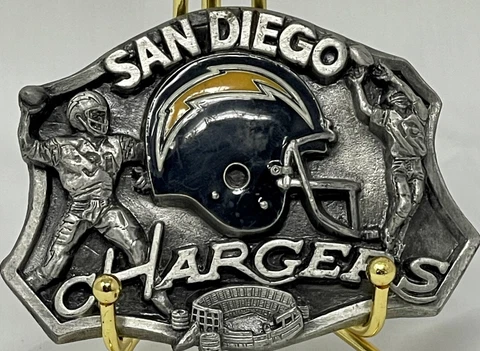 Vintage Limited Edition 1986 NFL San Diego Chargers Belt Buckle Siskyou Co Cover