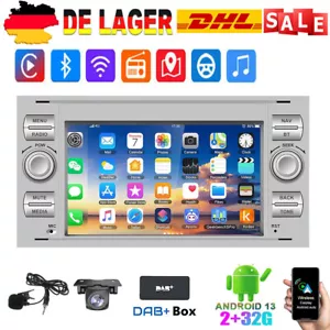 DAB+ Für Ford Fiesta Galaxy Focus C S Max Android 13 Autoradio Carplay GPS Navi - Bild 1 von 14