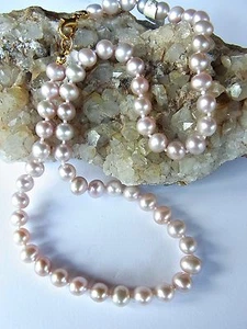 SCHMUCK-STCK SÜSSWASSER PERLEN KETTE COLLIER S - Picture 1 of 2