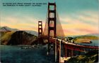 Postcard Golden Gate Bridge Spanning The Golden San Francisco To Marin County