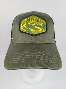 Mossy Oak Green Cap Mesh Snapback Hat Mountain Patch Logo, Adjustable, OSFM NWT - Picture 1 of 9