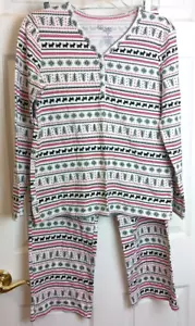Croft & Barrow Intimates Womens Pajama Size Small ScottyDog 2 Pc Set Holiday D40 - Picture 1 of 8