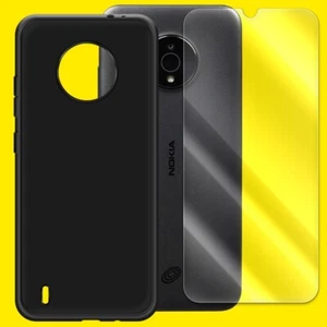 Clear 9H+ Tempered Glass Screen Protector Black Cover Case for Nokia C200 N151DL - Picture 1 of 1