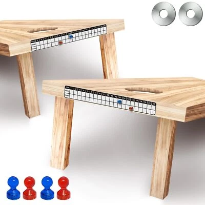 Paquete de 2 calcomanías de marcador Cornhole con guardapartes magnéticas para juego Corn Hole Foto 1 de 4