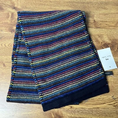 PAUL SMITH Men's 100% Lambswool Striped Scarf - Image 1 of 4