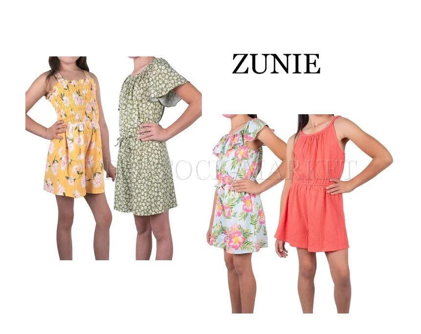 NEW! GIRL'S ZUNIE GIRL 2 PACK SOFT KNIT ROMPERS! VARIETY STYLES, COLOR & SIZES - Image 1 of 1