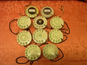 Téléphone W48 ancien haut-parleur lot de 10 cadran ivoire TOP ! - Photo 1/2