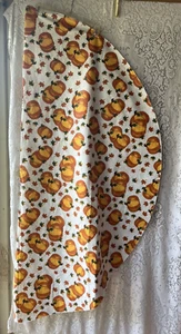 Flannel Back Vinyl Fall Tablecloth Pumpkins Autumn Halloween 60" Round - Picture 1 of 2