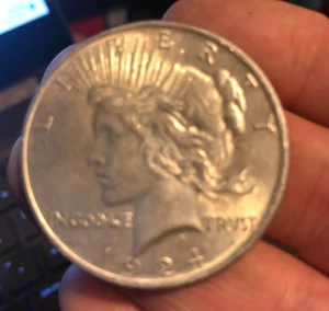 Silberdollar Peace 1924 - Bild 1 von 2
