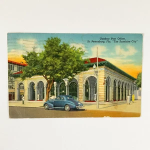 Postal Oficina de Correos Exterior San Petersburgo Florida FL Publicada 1942 - Imagen 1 de 7