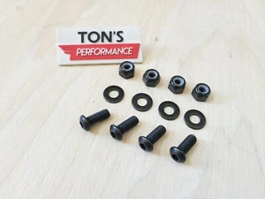 4 Black Stainless Steel Motorcycle License Plate Frame Screws Bolts Harley Moto - Picture 1 of 3