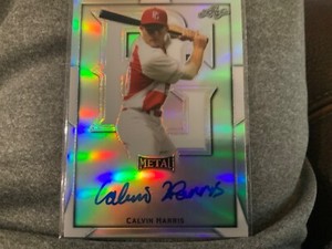 Calvin Harris 2019 Leaf PG AAC Silver Metal N/S CWS CHAMPS OLE MISS 