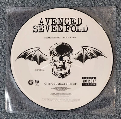 Avenged Sevenfold: Critical Acclaim - Walk - Promo 7" Vinyl Warner Bros. 2007- M - Image 1 of 2