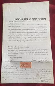 Siglo XIX 1866 Hardin County Ohio OH Administración de Bienes para Documentos Menores - Imagen 1 de 4