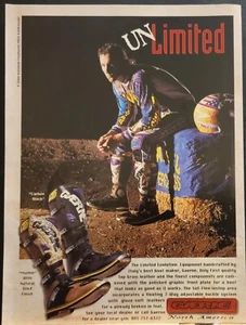 Botas de motocross Gaerne 1994 anuncio impreso Mike Kiedrowski 4 veces campeón nacional - Imagen 1 de 1