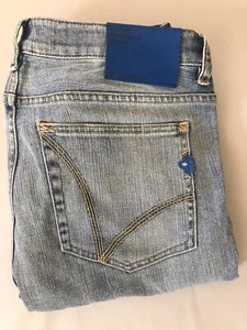 Adidas Originals Denim Jeans Women's Size 30 Style Cupie Bleached Blue Stretch - Picture 1 of 9