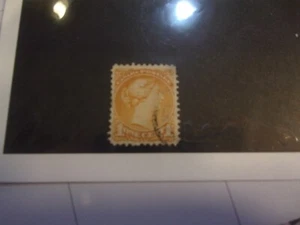 Canada Used, 1870 issue, 1 Cent Queen Victoria A22, Scott #35a, Orange Perf 12 - Picture 1 of 1