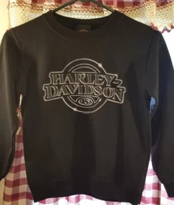 Harley Davidson "Silver Eagle" Waterloo IA Crewneck Sweatshirt Youth SM 6-8 - Picture 1 of 9