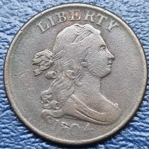 1804 Draped Bust Half Cent 1/2c Better Grade VF #72072 - Picture 1 of 2