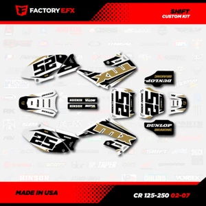 Kit de gráficos de carreras Shift blanco y dorado para Honda Cr125 Cr250 02-07 CR 125 250 - Imagen 1 de 5