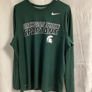 Camisa verde Nike Dri Fit de Michigan State Spartans para hombre talla grande usada en excelente estado - Imagen 1 de 6
