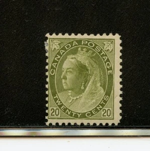 KMC4076-Canada #84 (C787) Q.V. 20¢ olive green, 1900 issue, M,F,FVF,CV$650.00 - Picture 1 of 2