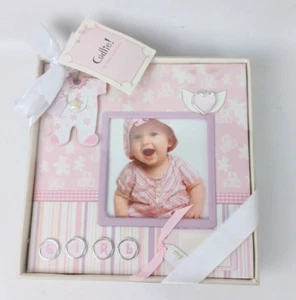Pink Baby Girl Photo Album and Keepsake Box Holds 40 Photos by Cudlie - Picture 1 of 4