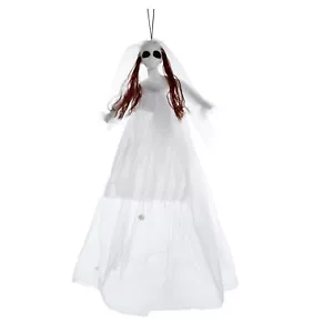 Halloween Ghost girl 90cm Battery operated Shaking Hanging Girl Ghost with Sound - Picture 1 of 1