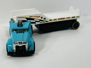 2014 Hot Wheels Semi Truck Drivin Wild Car Carrier Mattel Driving Hauler - Bild 1 von 12