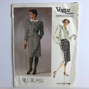 Vogue Patterns 1789 Misses Sz 8 Jacket Skirt Blouse Sewing Pattern FF UNCUT - Picture 1 of 5
